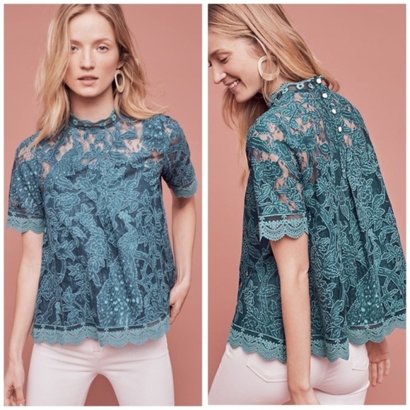 Anthropologie Tops - Anthropologie HD in Paris Lace Meadows Blouse
